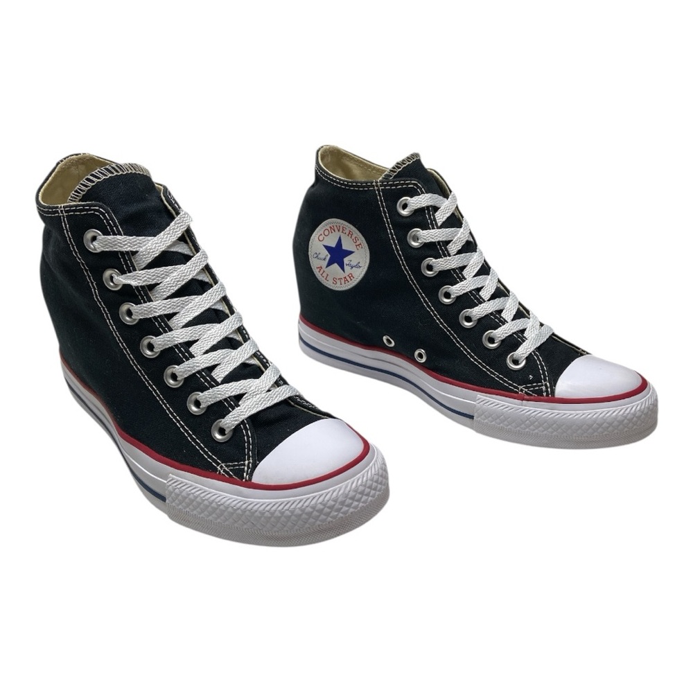 2016 Converse Chuck Taylor All Star Black Hidden Wedge Mid Top Sneaker - Picture 13 of 13